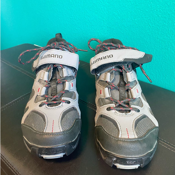 Shimano Pedaling Dynamics Men's Cycling Shoes Gray & Red Size 11/48 - Picture 3 of 11